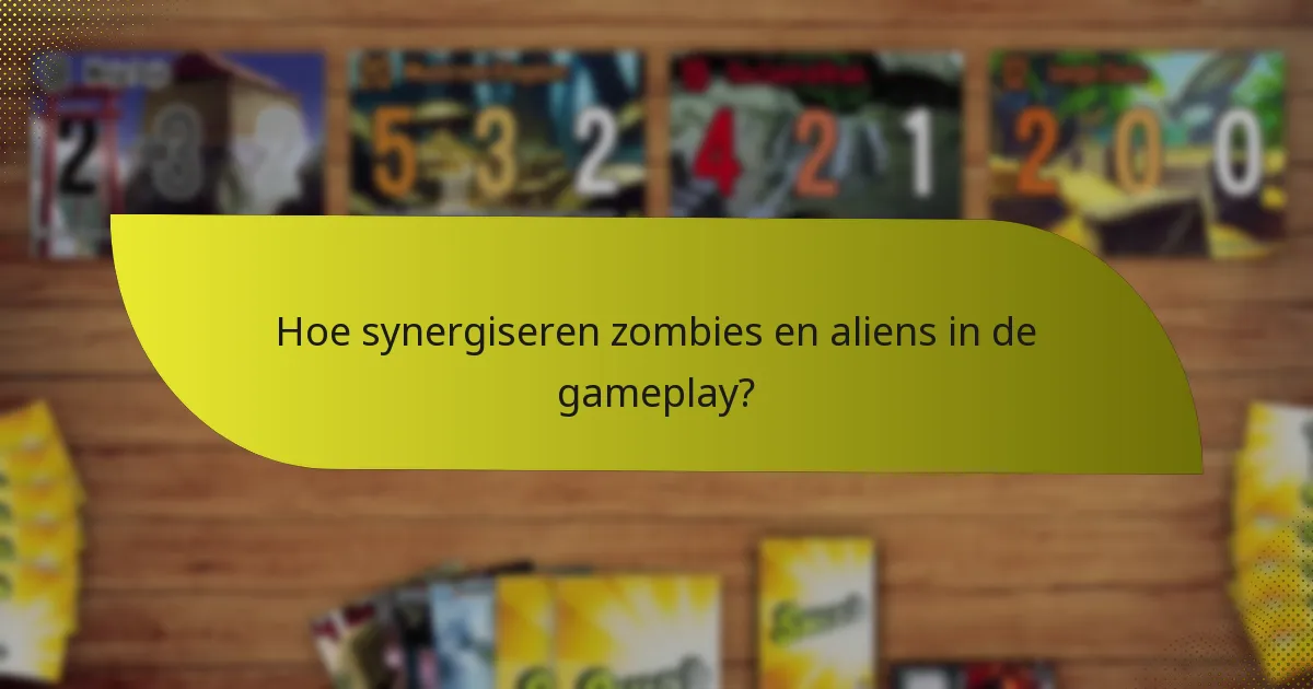 Hoe synergiseren zombies en aliens in de gameplay?