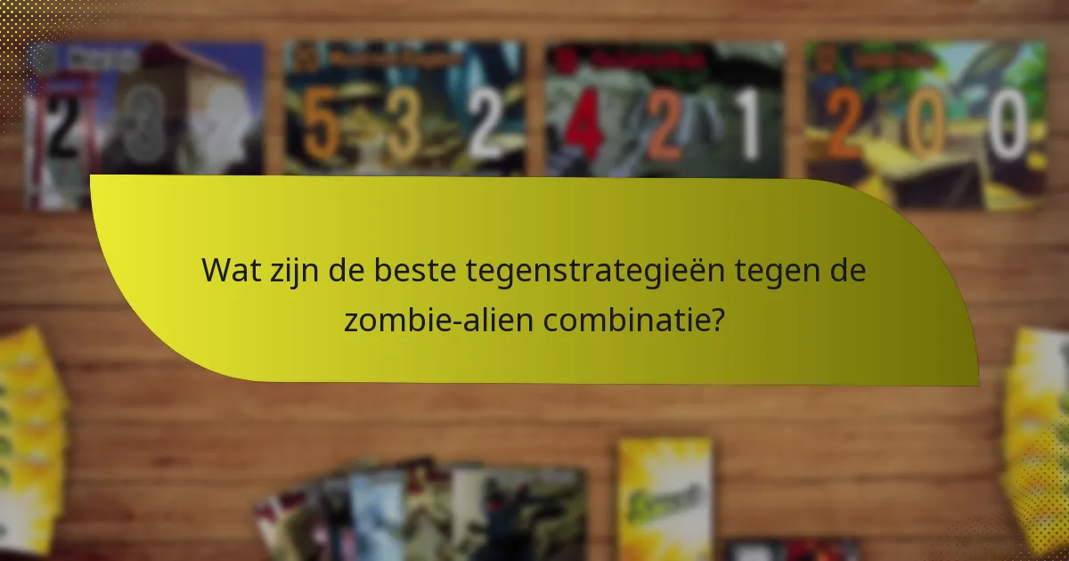 Hoe verhoudt de zombie-alien combinatie zich tot andere factiecombinaties?