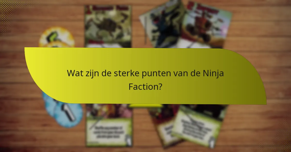 Hoe verhoudt de Ninja Faction zich tot andere facties?
