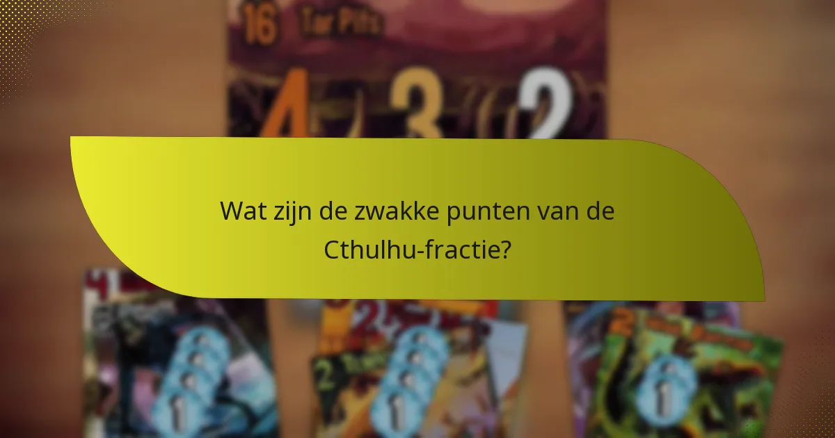 Hoe verhoudt de Cthulhu-fractie zich tot andere fracties?