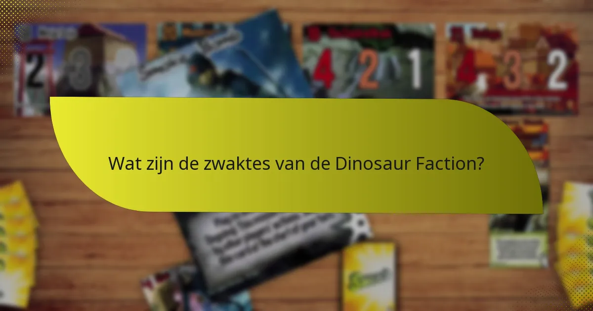 Hoe verhoudt de Dinosaur Faction zich tot andere factions?