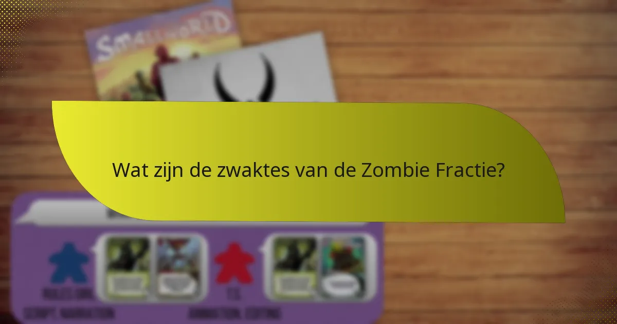 Hoe verhoudt de Zombie Fractie zich tot andere fracties?