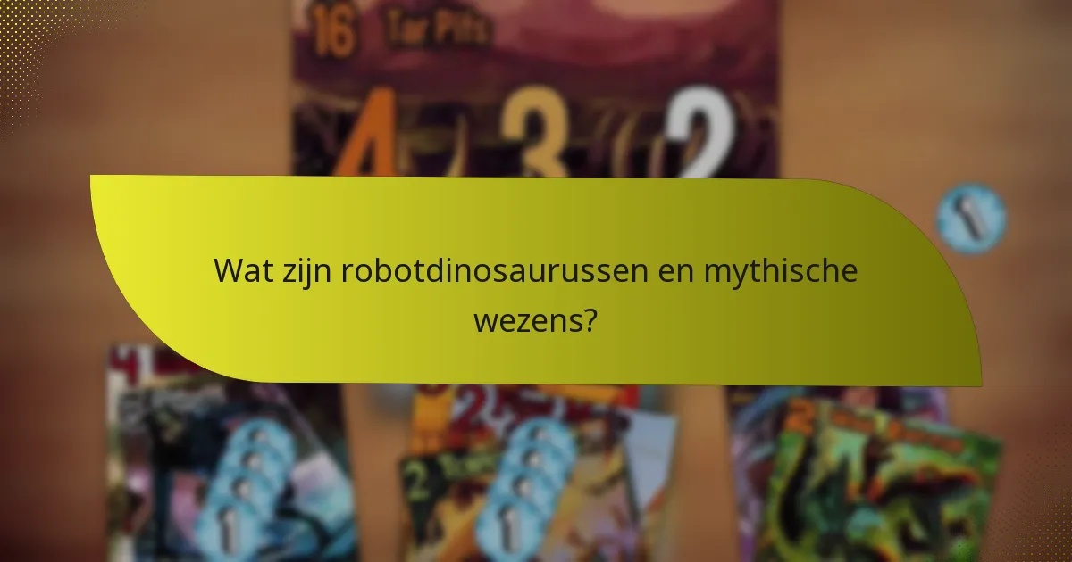 Hoe kunnen tegenstanders robotdinosaurussen en mythische wezens tegenwerken?