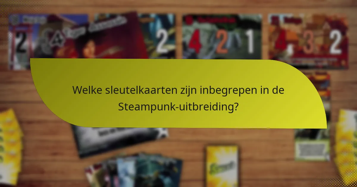 Welke sleutelkaarten zijn inbegrepen in de Steampunk-uitbreiding?