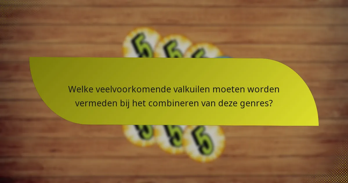 Welke veelvoorkomende valkuilen moeten worden vermeden bij het combineren van deze genres?